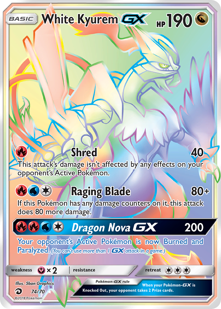 White Kyurem GX (74/70) [Sun & Moon: Dragon Majesty] | GnG Games