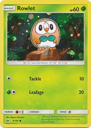 Rowlet (9/149) (Cosmos Holo) [Sun & Moon: Base Set] | GnG Games