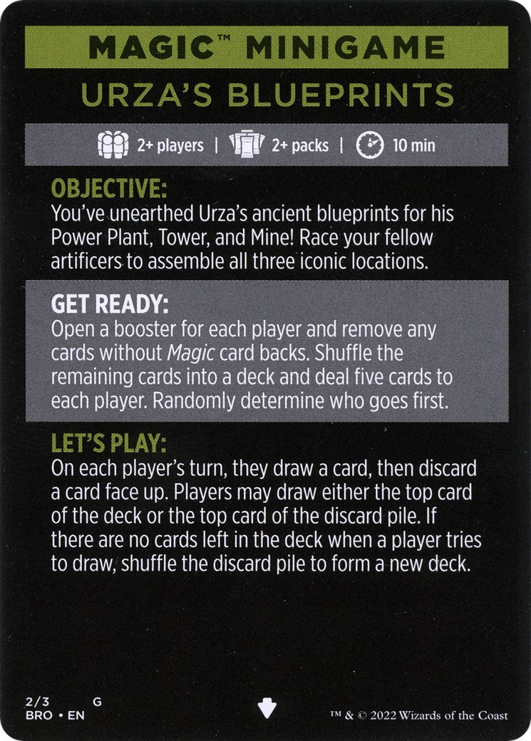 Urza's Blueprints (Magic Minigame) [The Brothers' War Minigame] | GnG Games