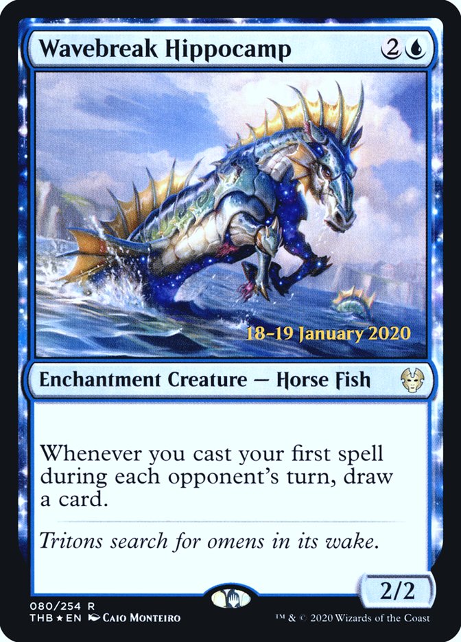 Wavebreak Hippocamp [Theros Beyond Death Prerelease Promos] | GnG Games