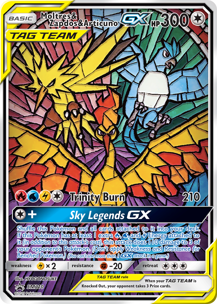 Moltres & Zapdos & Articuno GX (SM210) [Sun & Moon: Black Star Promos] | GnG Games