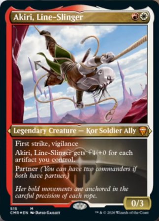 Akiri, Line-Slinger (Foil Etched) [Commander Legends] | GnG Games