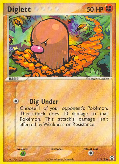 Diglett (61/112) [EX: FireRed & LeafGreen] | GnG Games