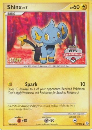 Shinx (98/130) (Staff City Championships Promo) [Nintendo: Black Star Promos] | GnG Games