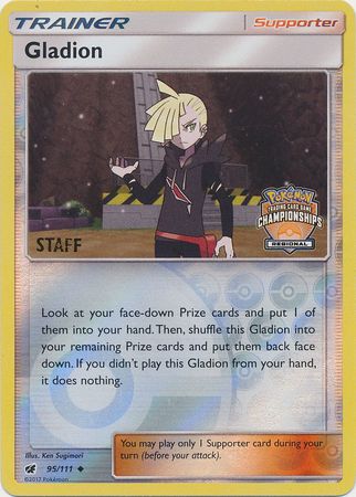 Gladion (95/111) (Regional Championship Promo Staff) [Sun & Moon: Crimson Invasion] | GnG Games