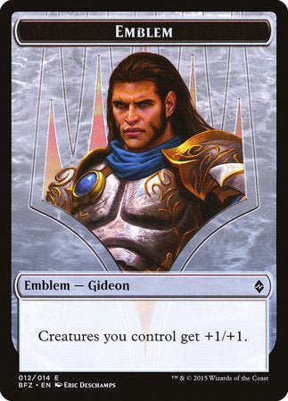 Emblem - Gideon, Ally of Zendikar [Battle for Zendikar Tokens] | GnG Games