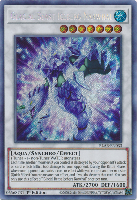 Glacial Beast Iceberg Narwhal [BLAR-EN033] Secret Rare | GnG Games