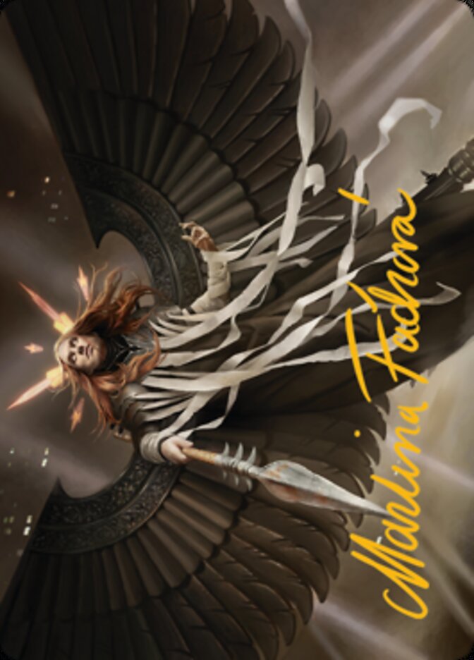 Angel of Suffering Art Card (Gold-Stamped Signature) [Streets of New Capenna Art Series] | GnG Games