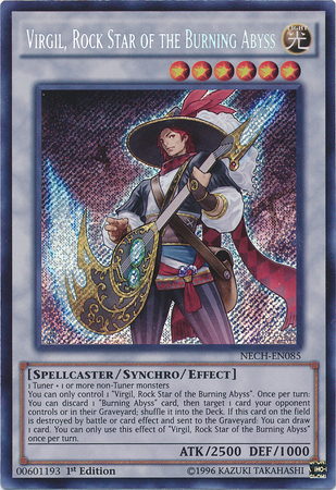 Virgil, Rock Star of the Burning Abyss [NECH-EN085] Secret Rare | GnG Games