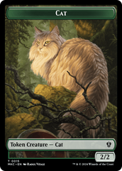 Drake // Cat Double-Sided Token [Murders at Karlov Manor Commander Tokens] | GnG Games