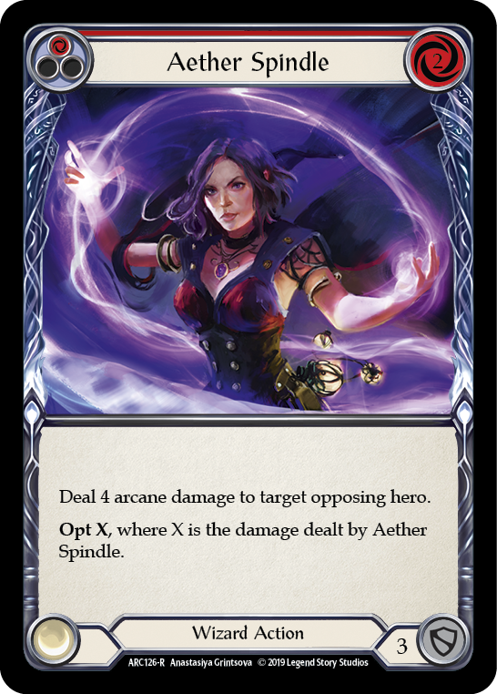 Aether Spindle (Red) [ARC126-R] 1st Edition Rainbow Foil | GnG Games