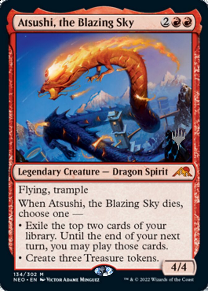 Atsushi, the Blazing Sky (Promo Pack) [Kamigawa: Neon Dynasty Promos] | GnG Games