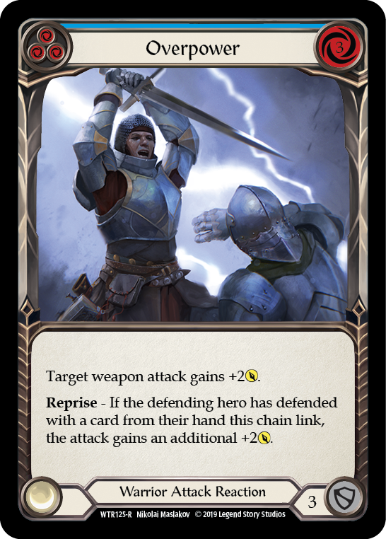 Overpower (Blue) [WTR125-R] Alpha Print Rainbow Foil | GnG Games