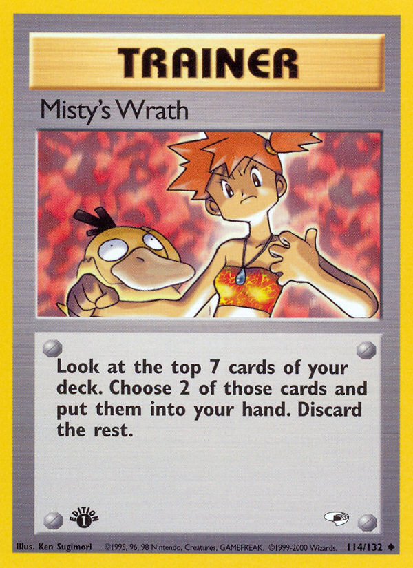 Misty's Wrath (114/132) [Gym Heroes 1st Edition] | GnG Games