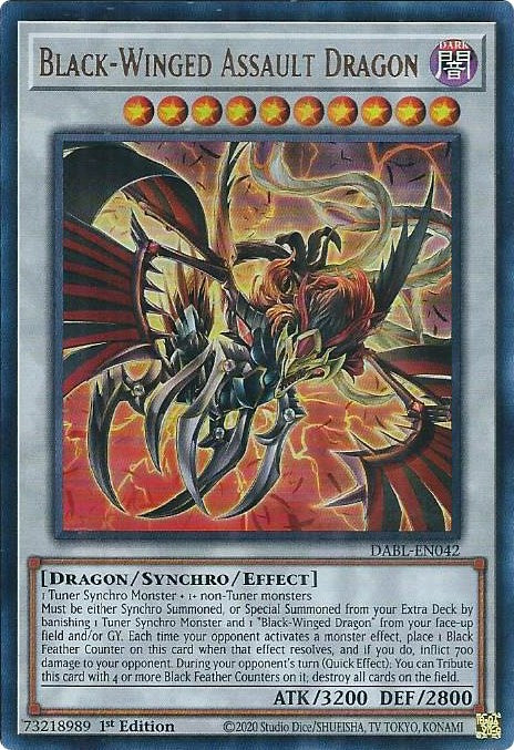 Black-Winged Assault Dragon [DABL-EN042] Ultra Rare | GnG Games