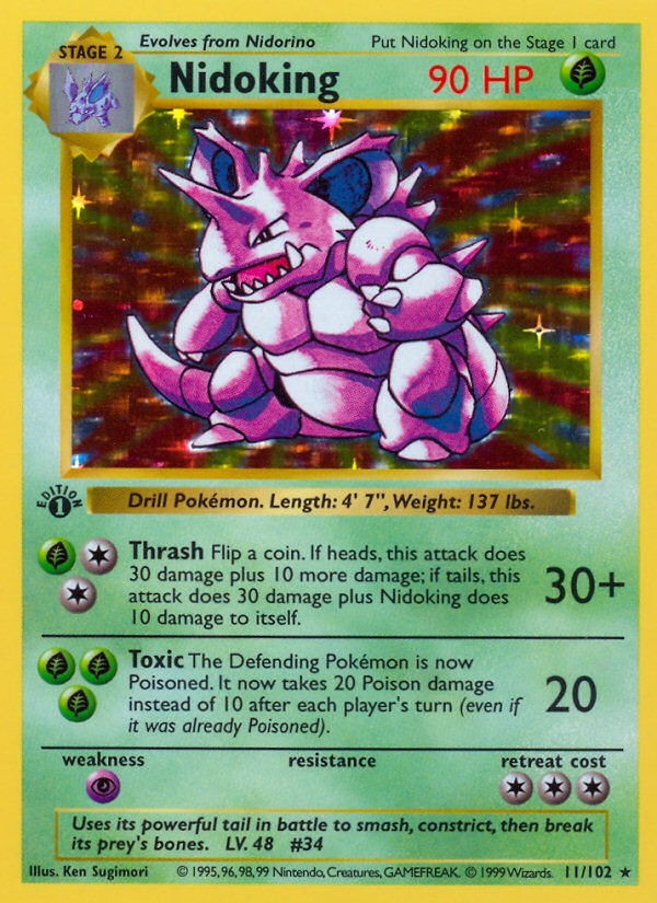 Nidoking (11/102) (Shadowless) [Base Set 1st Edition] | GnG Games