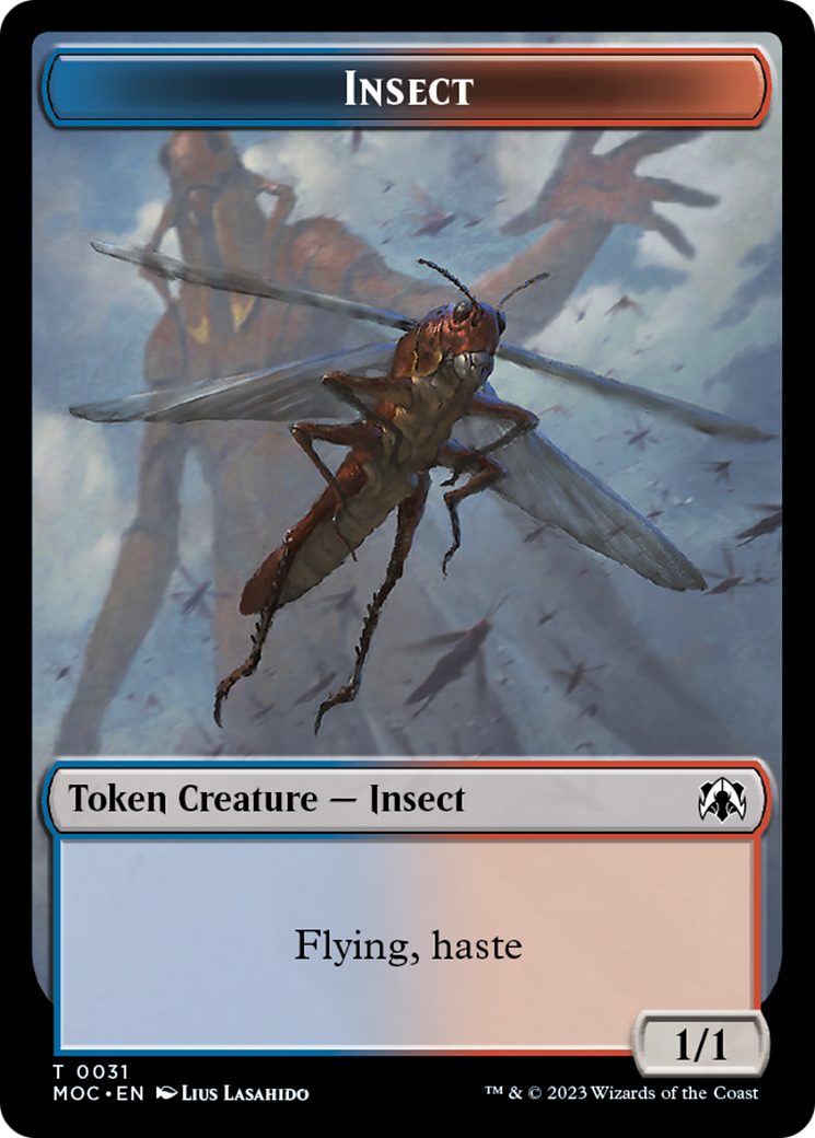 Soldier // Insect Double-Sided Token [March of the Machine Commander Tokens] | GnG Games