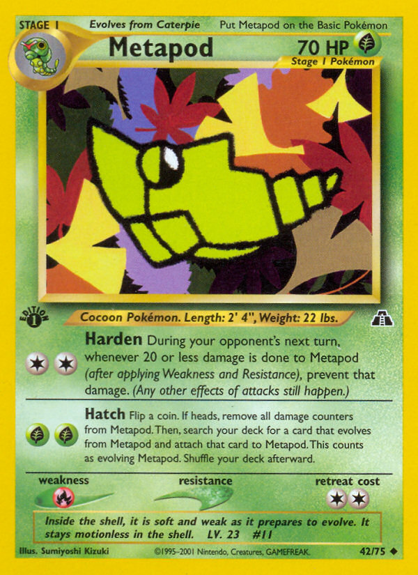 Metapod (42/75) [Neo Discovery 1st Edition] | GnG Games