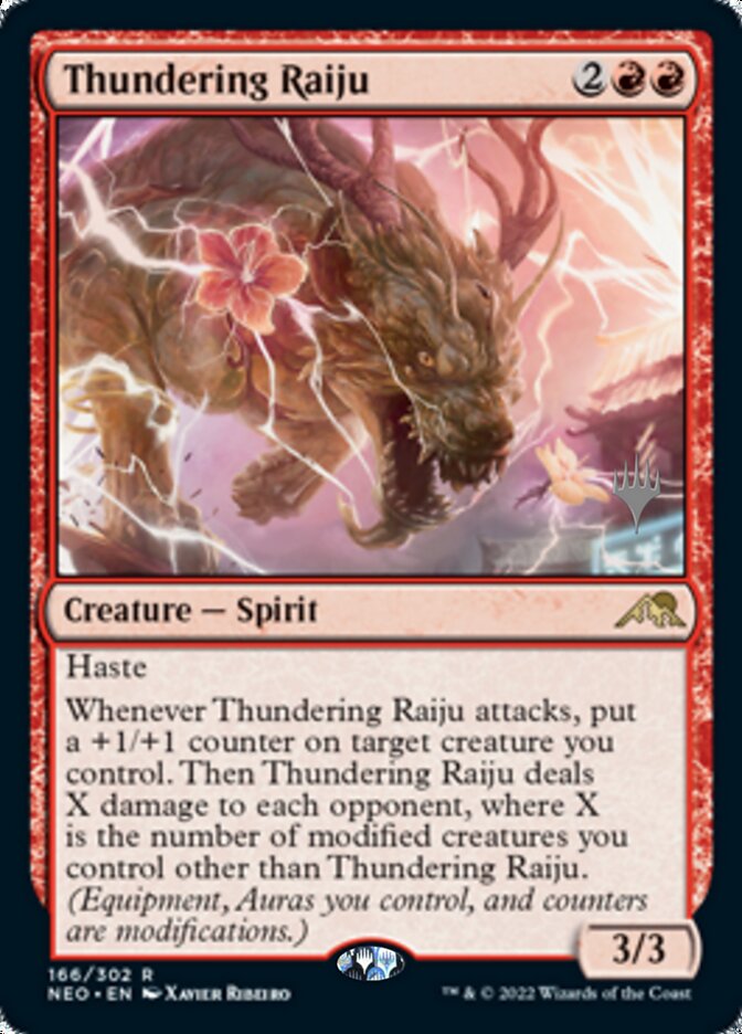 Thundering Raiju (Promo Pack) [Kamigawa: Neon Dynasty Promos] | GnG Games