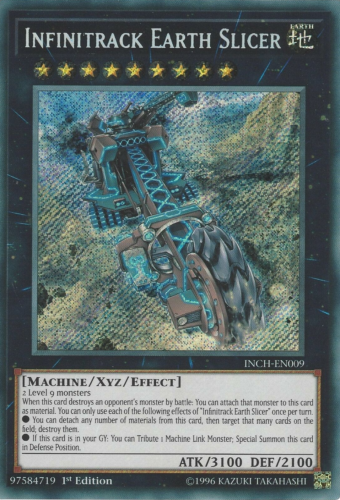 Infinitrack Earth Slicer [INCH-EN009] Secret Rare | GnG Games