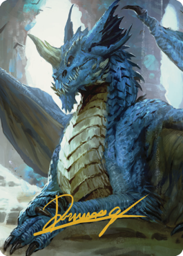 Young Blue Dragon Art Card (Gold-Stamped Signature) [Commander Legends: Battle for Baldur's Gate Art Series] | GnG Games