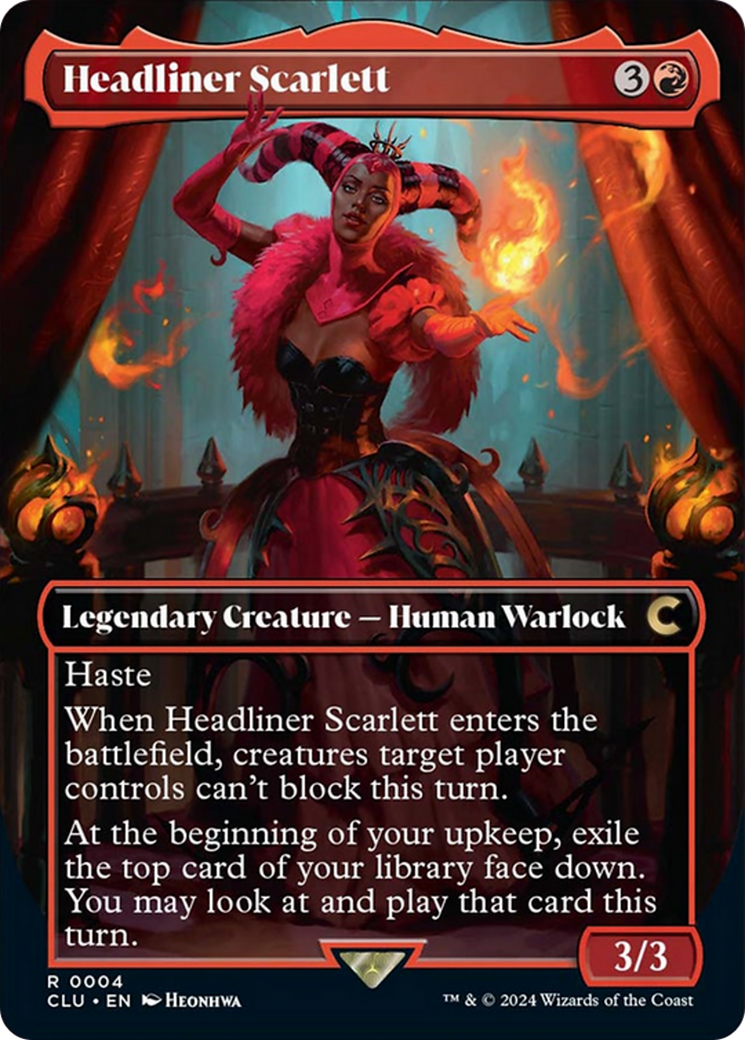 Headliner Scarlett (Borderless) [Ravnica: Clue Edition] | GnG Games