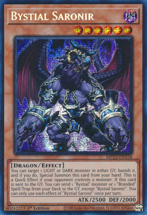 Bystial Saronir [MP23-EN158] Prismatic Secret Rare | GnG Games