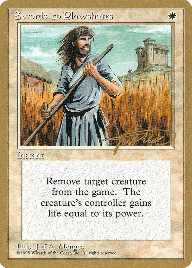 Swords to Plowshares (Mark Justice) [Pro Tour Collector Set] | GnG Games