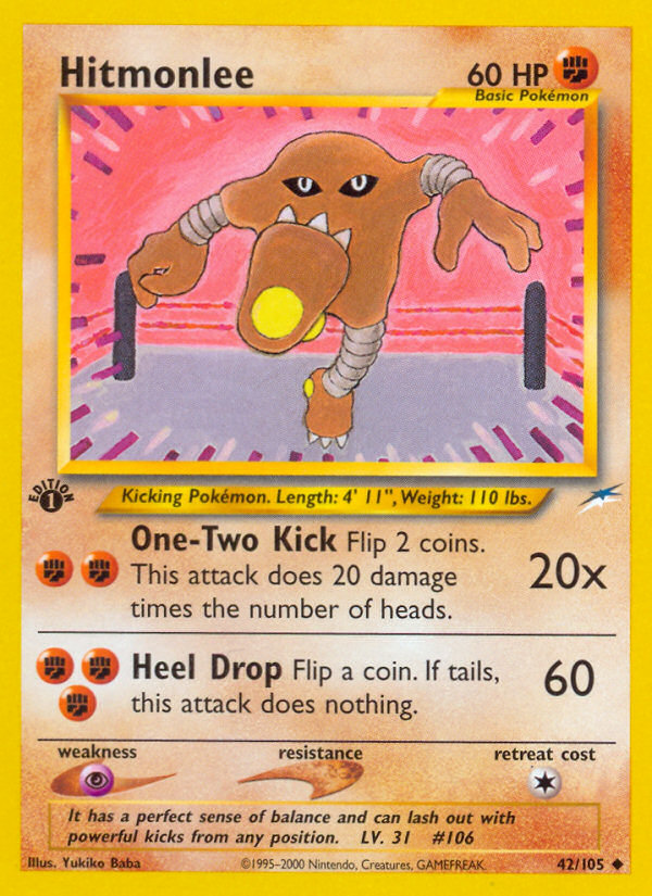 Hitmonlee (42/105) [Neo Destiny 1st Edition] | GnG Games