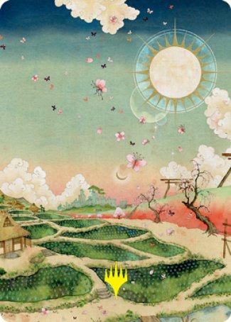 Plains 1 Art Card (Gold-Stamped Signature) [Kamigawa: Neon Dynasty Art Series] | GnG Games