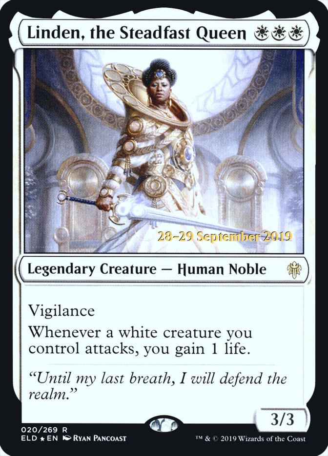 Linden, the Steadfast Queen  [Throne of Eldraine Prerelease Promos] | GnG Games