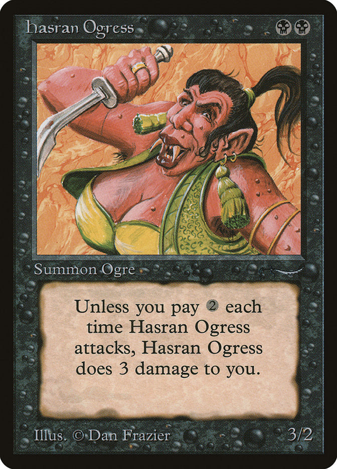 Hasran Ogress (Dark Mana Cost) [Arabian Nights] | GnG Games