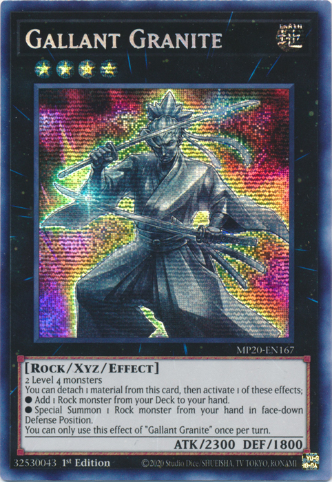 Gallant Granite [MP20-EN167] Prismatic Secret Rare | GnG Games