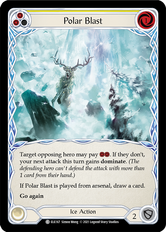 Polar Blast (Yellow) [ELE167] (Tales of Aria)  1st Edition Rainbow Foil | GnG Games