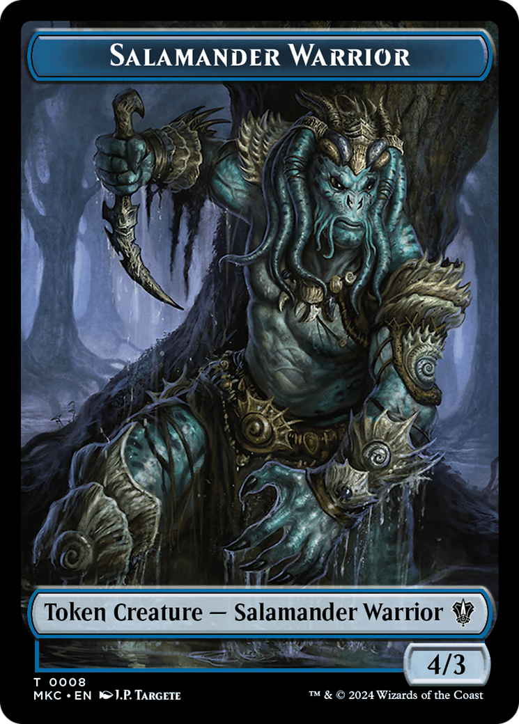 Salamander Warrior // Zombie Double-Sided Token [Murders at Karlov Manor Commander Tokens] | GnG Games