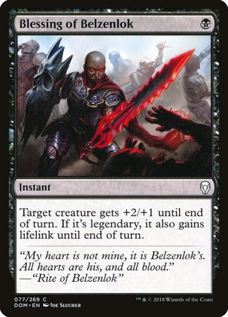 Blessing of Belzenlok [Dominaria] | GnG Games