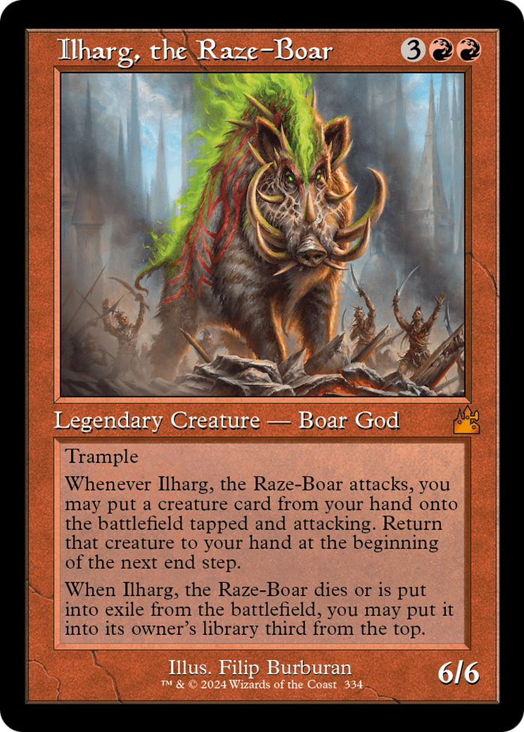 Ilharg, the Raze-Boar (Retro Frame) [Ravnica Remastered] | GnG Games