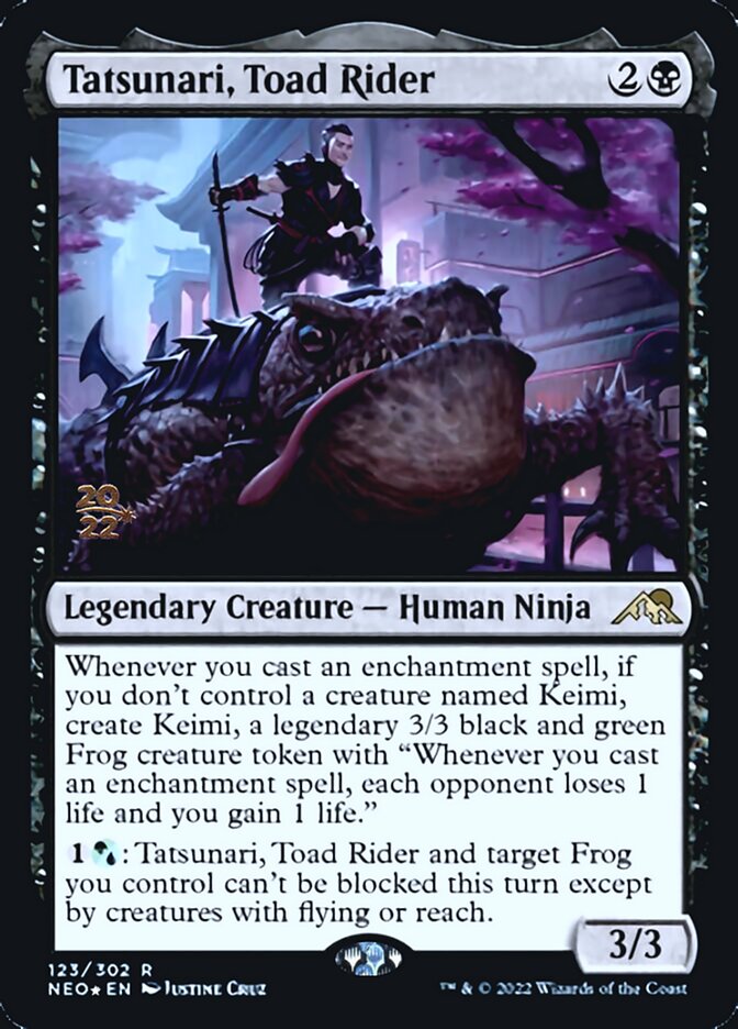 Tatsunari, Toad Rider [Kamigawa: Neon Dynasty Prerelease Promos] | GnG Games