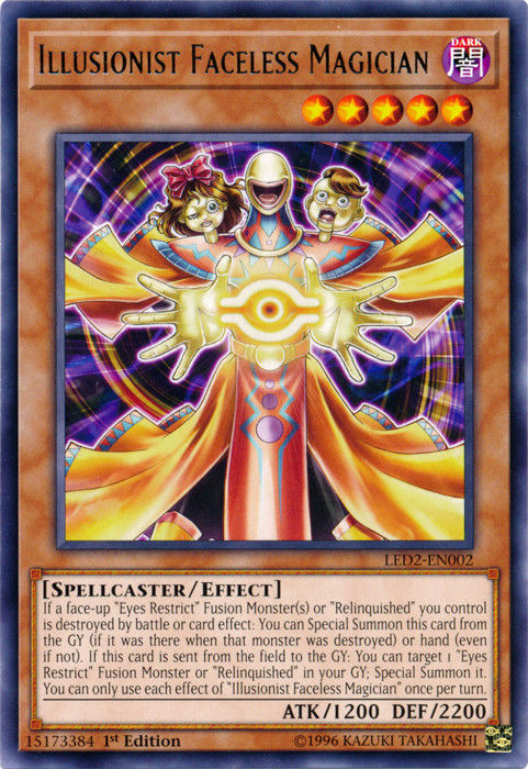 Illusionist Faceless Magician [LED2-EN002] Rare | GnG Games