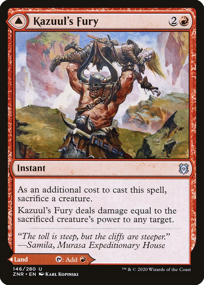 Kazuul's Fury // Kazuul's Cliffs [Zendikar Rising] | GnG Games