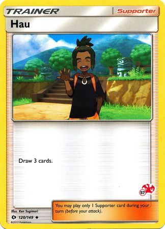 Hau (120/149) (Charizard Stamp #57) [Battle Academy 2020] | GnG Games