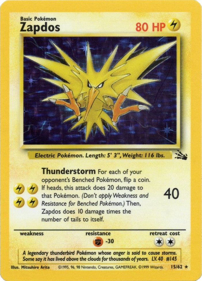 Zapdos (15/62) [Fossil Unlimited] | GnG Games