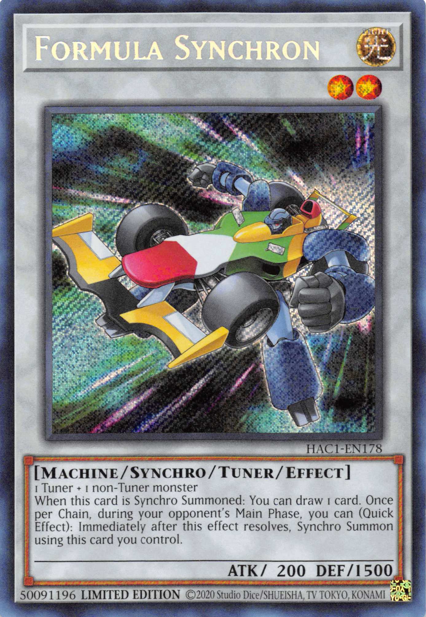 Formula Synchron [HAC1-EN178] Secret Rare | GnG Games