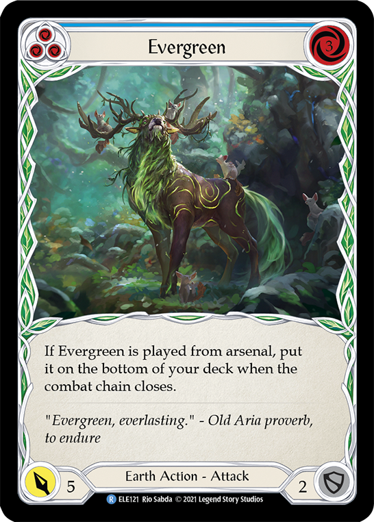 Evergreen (Blue) [ELE121] (Tales of Aria)  1st Edition Rainbow Foil | GnG Games