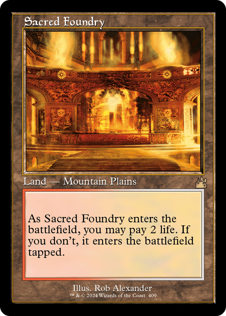 Sacred Foundry (Retro) [Ravnica Remastered] | GnG Games