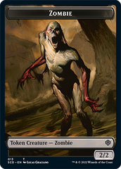 Zombie // Zombie Knight Double-Sided Token [Starter Commander Decks] | GnG Games