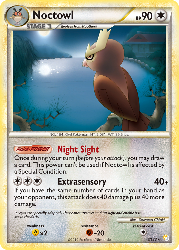 Noctowl (8/123) [HeartGold & SoulSilver: Base Set] | GnG Games