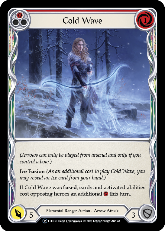 Cold Wave (Red) [U-ELE038] Unlimited Rainbow Foil | GnG Games