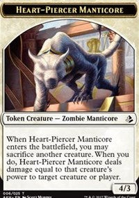 Heart-Piercer Manticore // Warrior Token [Amonkhet Tokens] | GnG Games