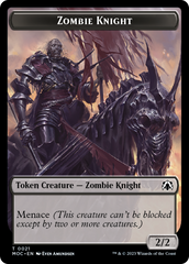 Zombie Knight // Human (6) Double-Sided Token [March of the Machine Commander Tokens] | GnG Games